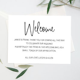 Casual scriptnamen Welkome bruiloft cadeaus