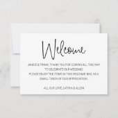 Casual scriptnamen Welkome bruiloft cadeaus (Voorkant)