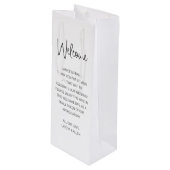 Casual scriptnamen welkomstbruiloft wijn cadeautas (Voorkant Gekanteld)