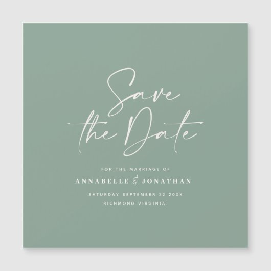 Casual scriptpagina groene typografie bruiloft beh (Voorkant)