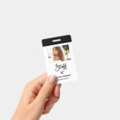 Casual scriptpersoneel | Foto en hand getekend har Badge (Handheld)