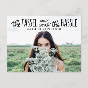 Casual Simple Cute Typografie Afstuderen Foto Uitnodiging Briefkaart