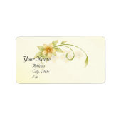 Casual Spring Floral Wedding Avery Label (Voorkant)