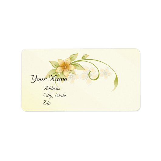 Casual Spring Floral Wedding Avery Label (Voorkant)
