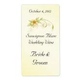 Casual Spring Floral Wedding Wine Avery Label (Voorkant)