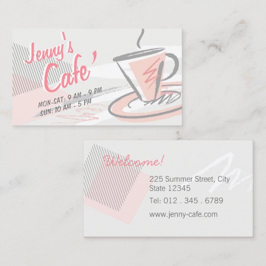 Casual stijlpagina's / Koffiewinkel Visitekaartje (Voorkant / Achterkant)