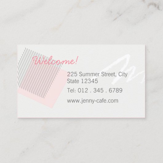 Casual stijlpagina's / Koffiewinkel Visitekaartje (Achterkant)