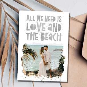 Casual Strand Bestemming Bruiloft Save the Date