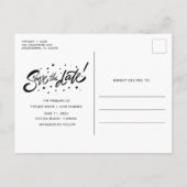 Casual Strand Bruiloft Budget Save the Date Aankondigingskaart (Achterkant)
