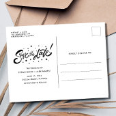 Casual Strand Bruiloft Budget Save the Date Aankondigingskaart