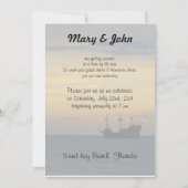 Casual strand bruiloft kaart (Voorkant)