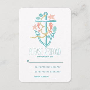 Casual strand bruiloft RSVP