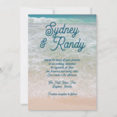Casual Strand Bruiloft Voornamen Uitnodiging (Voorkant)