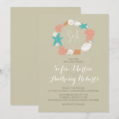 Casual strand huwelijksuitnodigingen kaart (Voorkant / Achterkant)