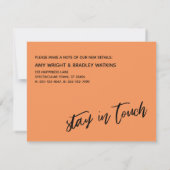 Casual Tangerine Nieuwjaar New Home Aankondiging (Achterkant)