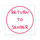 Casual "TERUGKEER AAN VERZENDER"in een Overzicht v Zelfinktende Stempel (Design)