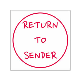 Casual "TERUGKEER AAN VERZENDER"in een Overzicht v Zelfinktende Stempel