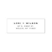 Casual terugkeeradres Sans Serif Rubber Stamp Rubberstempel (Afrduk)