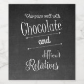 Casual tests op bijtende bride wijn etiket (Enkel label)