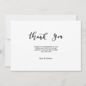 Casual Thank You Script Wedding Photo (Achterkant)