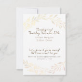 Casual Thanksgiving Flat Save the Date Kaart (Achterkant)