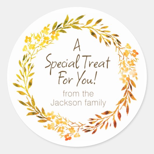 Casual Thanksgiving/Herfstgunst/Behandel Sticker (Voorkant)