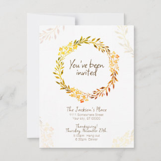 Casual Thanksgiving Invitation - Make it your own Kaart