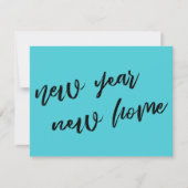 Casual Turquoise Nieuwjaar New Home Aankondiging (Voorkant)