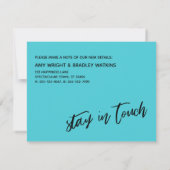 Casual Turquoise Nieuwjaar New Home Aankondiging (Achterkant)