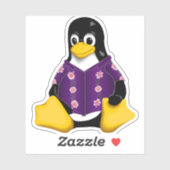 Casual Tux Flower Stripe Custom Cut Vinyl Sticker (Vel)