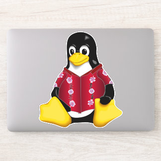 Casual Tux Flower Stripe Custom Cut Vinyl Sticker