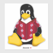 Casual Tux Flower Stripe Custom Cut Vinyl Sticker (Vel)