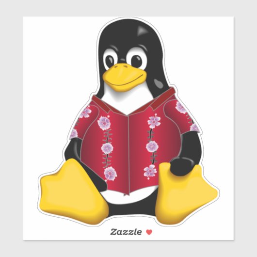 Casual Tux Flower Stripe Custom Cut Vinyl Sticker (Vel)