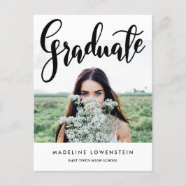 Casual typografie Afstuderen Foto Uitnodiging Briefkaart