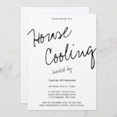 Casual Typografie Huis Koelfeest Uitnodiging (Voorkant / Achterkant)