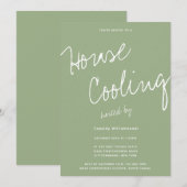 Casual Typografie Huis Koelfeest Uitnodiging (Voorkant / Achterkant)