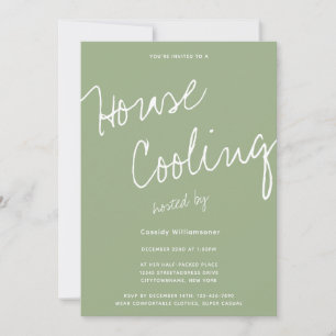 Casual Typografie Huis Koelfeest Uitnodiging