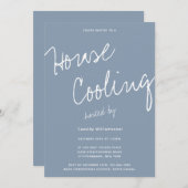 Casual Typografie Huis Koelfeest Uitnodiging (Voorkant / Achterkant)