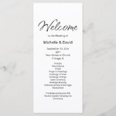 Casual typografie van Boho huwelijksceremonie Programmakaart (Voorkant)