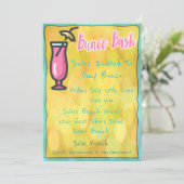 Casual uitnodiging Bunco Bash (Staand voorkant)