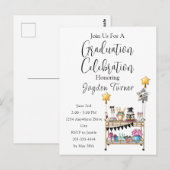 Casual Uitnodiging tot Afstuderen voor Script Bar (Voorkant / Achterkant)