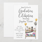 Casual Uitnodiging tot Afstuderen voor Script Bar (Voorkant / Achterkant)