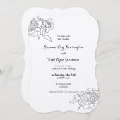 Casual uitnodiging voor een bruiloft op kraftpapie (Voorkant / Achterkant)