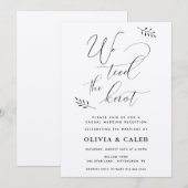 Casual uitnodiging voor huwelijksreceptie (Voorkant / Achterkant)