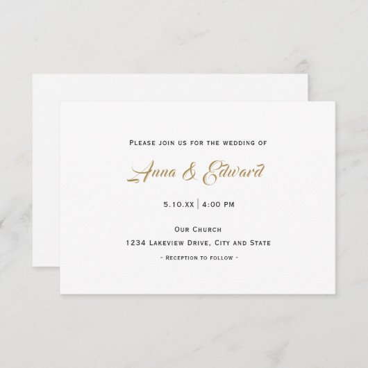 Casual uitnodiging voor weddenschappen (Voorkant / Achterkant)