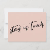 Casual verandering is een goede Blush New Address  Notitiekaartje (Achterkant)