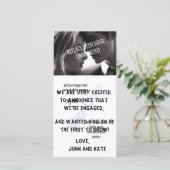 casual verloving aankondigingskaarten sjablonen (Staand voorkant)