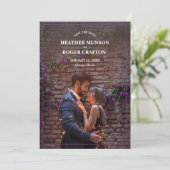 Casual Verloving Paars sparen de Datum Save The Date (Staand voorkant)