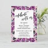 Casual vieren met de Roze bloemen van de Waterverf Kaart (Staand voorkant)