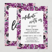 Casual vieren met de Roze bloemen van de Waterverf Kaart (Voorkant / Achterkant)